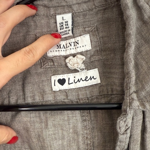 Malvin Hamburg 100% Linen button down dress - Picture 6 of 7